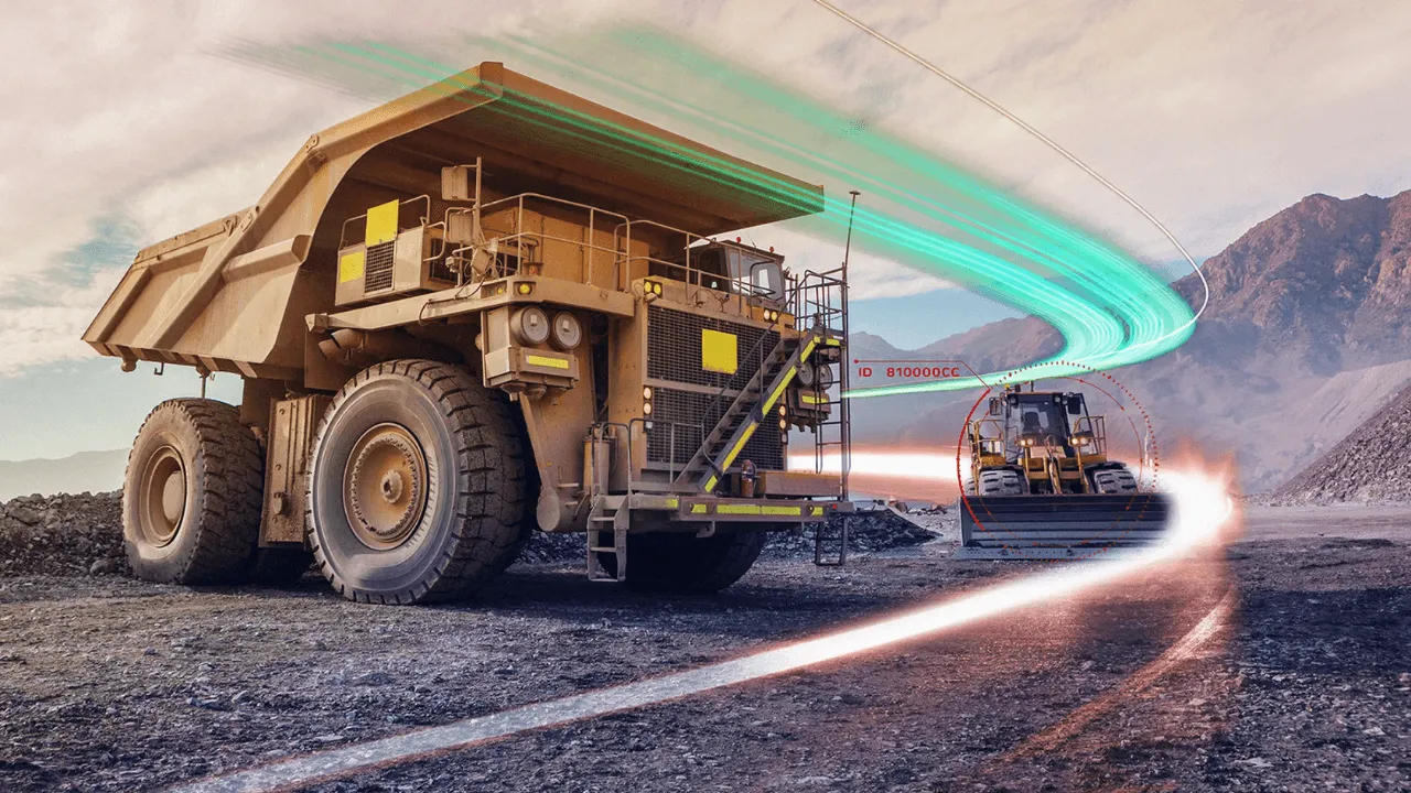 Mining haul truck with collision avoidance and real-time location technology