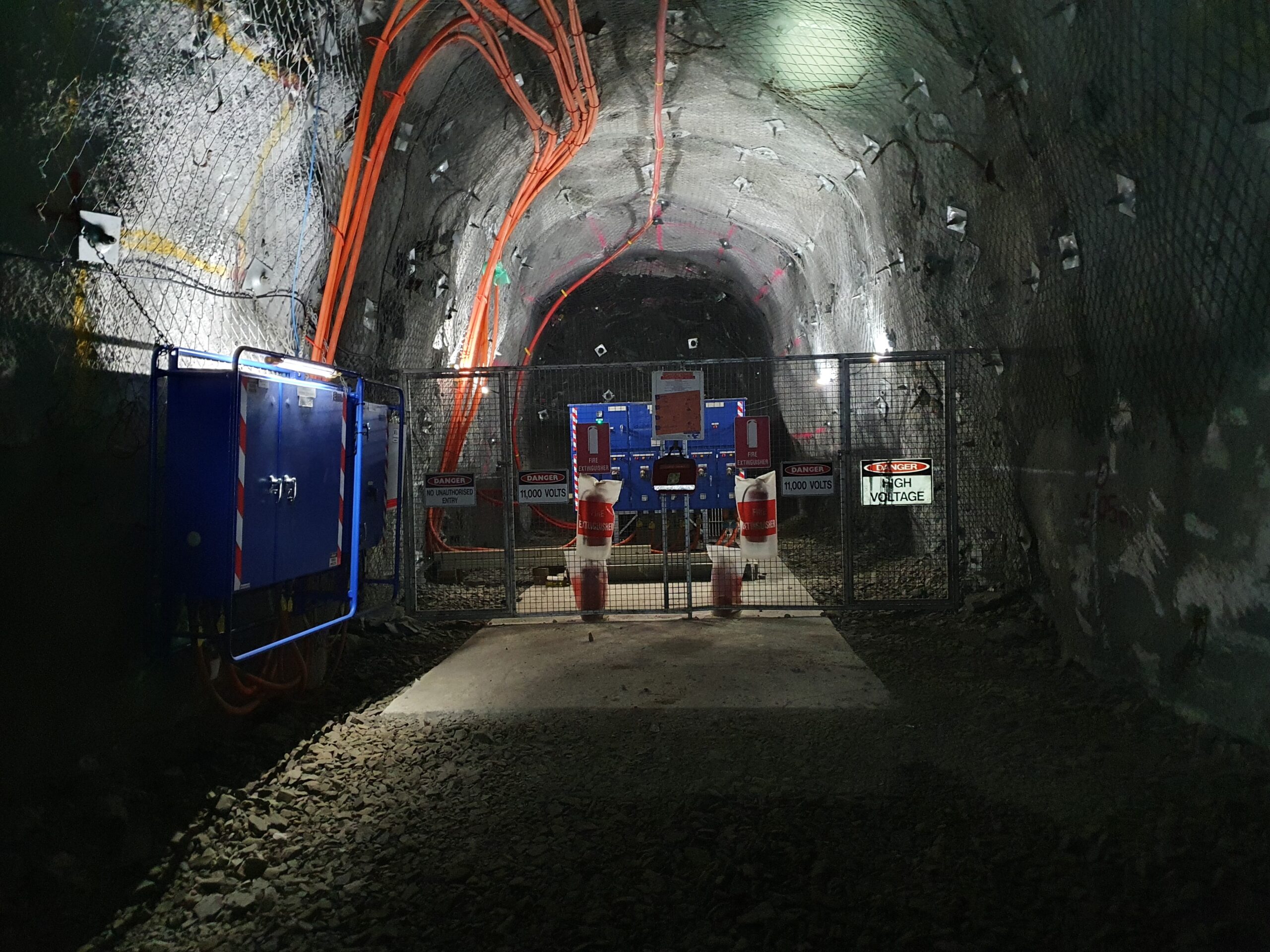 Underground mine infrastructure and communications equipment